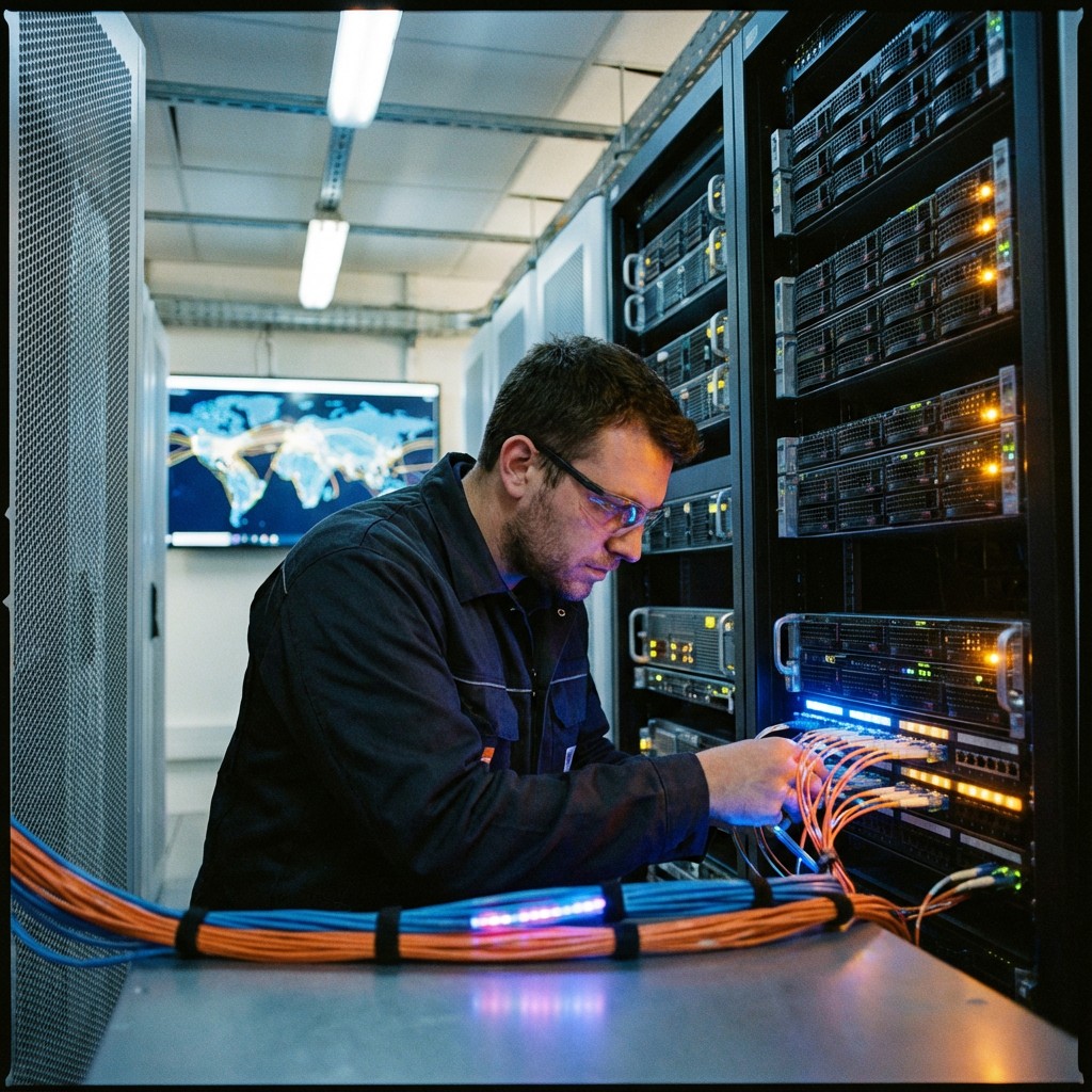Industrial UPS battery bank installation Qatar